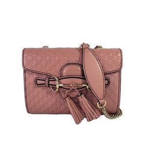 Gucci Microguccissima Mini Emily light pink leather crossbody